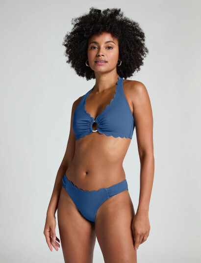 Hunkemöller Scallop Rio Bikini Bottoms - Blue - XS