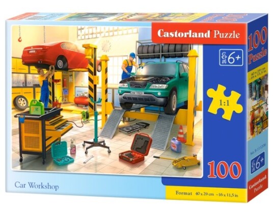 Castorland B-111206, 100 Stykker, Kjøretøy, 6 År