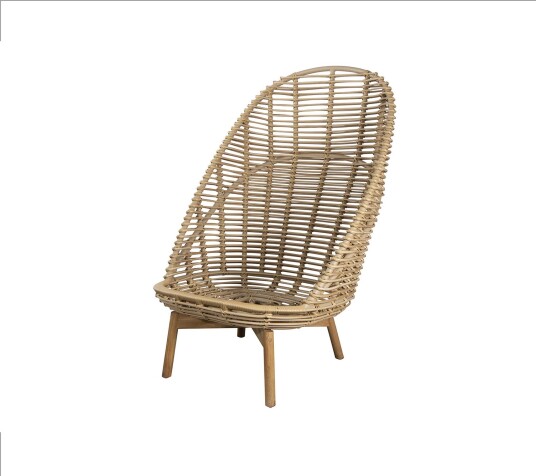 Cane-line Hive highback lenestol Natur/teak Natur