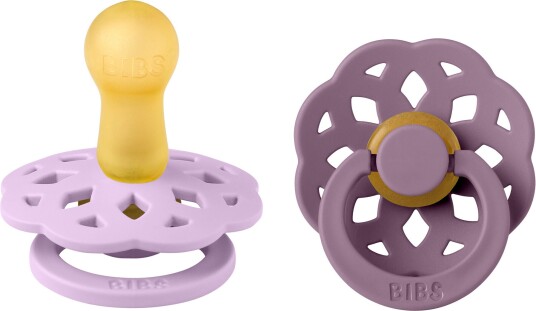 BIBS Boheme Smokk 2-Pack Lateks Str 2 Rund Violet Sky/Mauve