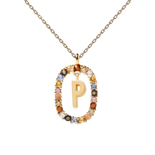 PDPAOLA Letter P Halskjede 18 kt. Gullbelagt sølv CO01-275-U - Dame - 925 sterling silver PDPAOLA Letter P Halskjede 18 kt. Gullbelagt sølv CO01-275-U - Dame - 925 sterling silver