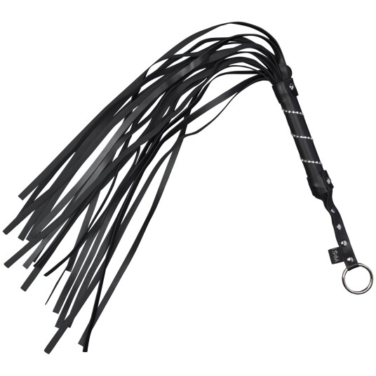 Sex & Mischief Utsmykkede Flogger 77 cm - Svart - Svart
