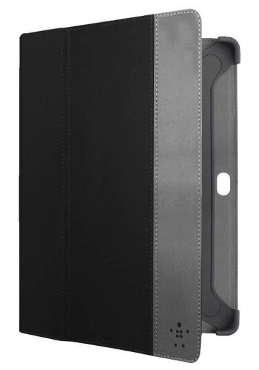 Belkin Cinema Stripe Folio with Stand - Eske for nettbrett - rosa - for Samsung Galaxy Tab 2 (10.1), Tab 2 (10.1) WiFi