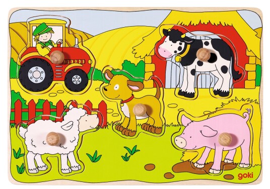 GOKI On the farm, Lift out puzzle 57589