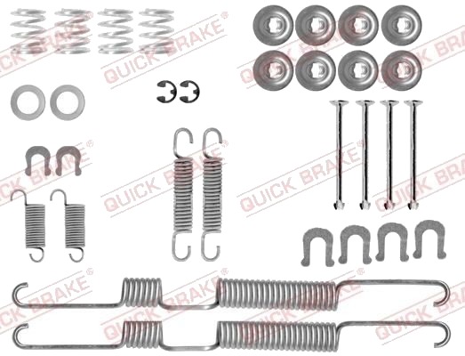 QUICK BRAKE 105-0698 Tilbehørsett, bremsesko QUICK BRAKE 105-0698 Tilbehørsett, bremsesko