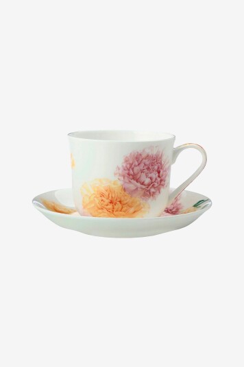 Maxwell & Williams Kopp med serveringsfat Floriade Flerfarget