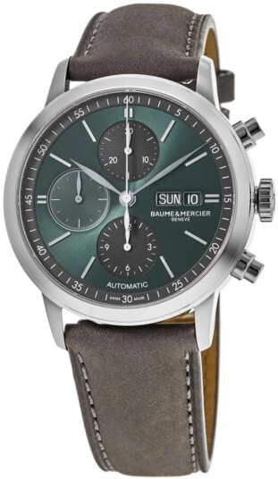 Baume & Mercier Herreklokke M0A10783 Grønn/Lær Ø42 mm Baume & Mercier Herreklokke M0A10783 Grønn/Lær Ø42 mm