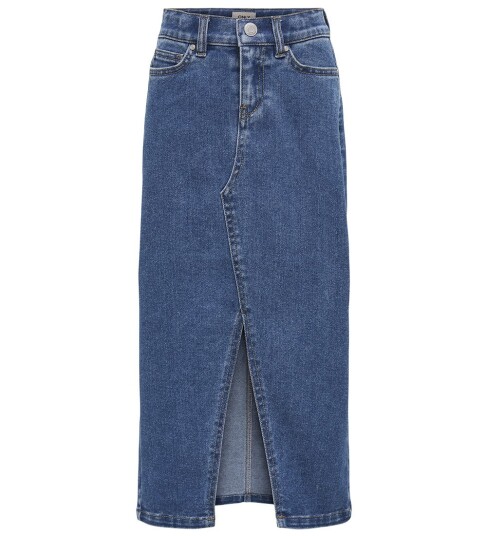 kids ONLY Medium Blue Denim Siri Front Slit Skjørt Denim 146