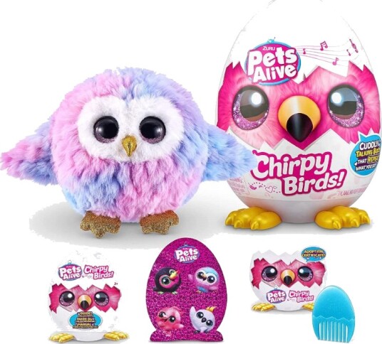 Zuru Pets Alive Overraskelse Plysjbamse Chirpy Birds
