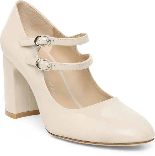 Stuart Weitzman Posh 85 Mary Jane   Cream   38