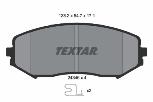 Bremseklosser TEXTAR 2434601