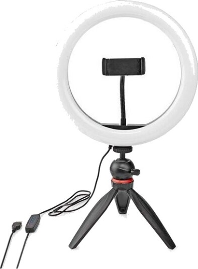 Nedis Ringlys | 10 inch | 120 LED"s | 2700 - 6700 K | Trebeinsstativ | Sort