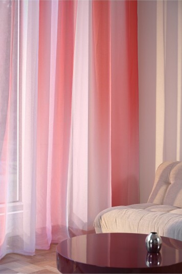 Jotex Ekstra Bred Voilegardin Rosa/rust/beige LOLLIPOP 223889101300