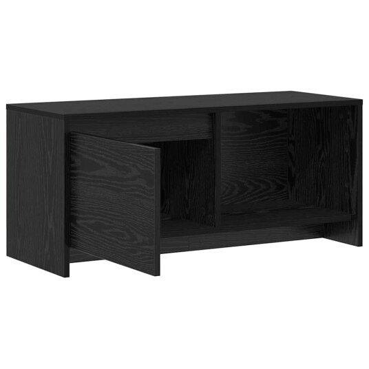 TV benk Svart eik 90 x 35 x 40 cm Konstruert tre