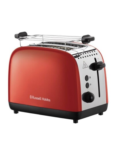 Russell Hobbs Brdrister Colours Plus 2S Toaster Red - 26554-56 Russell Hobbs Brdrister Colours Plus 2S Toaster Red - 26554-56