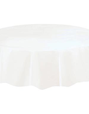 Hvit Rund Plastduk 213 cm