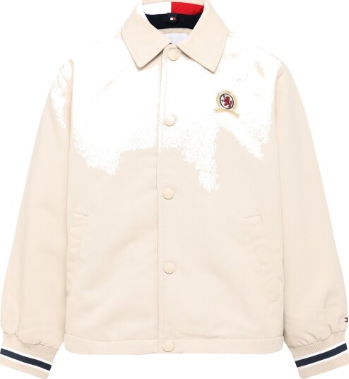 Tommy Hilfiger Crest Graphic Coach Jacket Beige 128