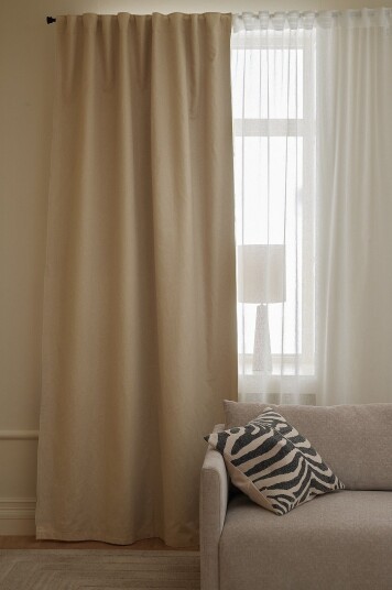Ellos Home Mørkleggingsgardin Ines 1 pakning Beige