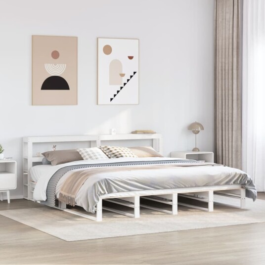  Sengeramme uten madrass hvit 180x200 cm heltre furu 3306505