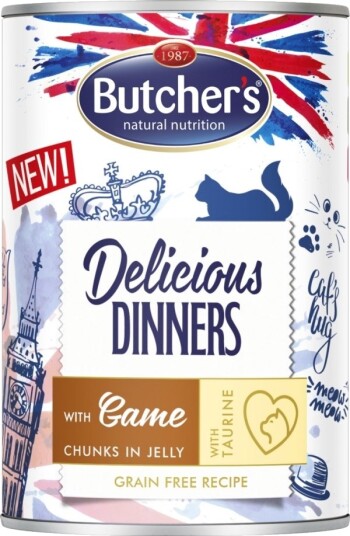 Butcher'S Delicious Dinners Vilt Våtfôr 400 G