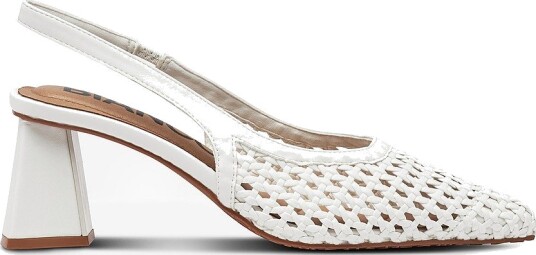 Bianco Slingbackser Biamaralyn Weaved Faux Leather Hvit