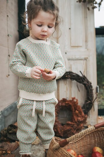 Fliink Alon Multi Pullover Knit Sandshell (110 / 5 år)