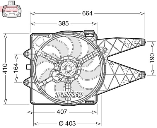 Kjølevifte DENSO DER09309