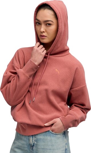 PUMA HER Oversized Winterized Hettegenser Dame Rød S