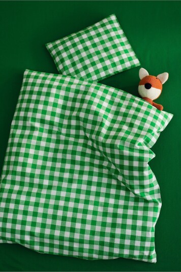 Jotex Mini Sengesett 70x80 Cm Limegrønn/naturhvit LAUREN 22451040180