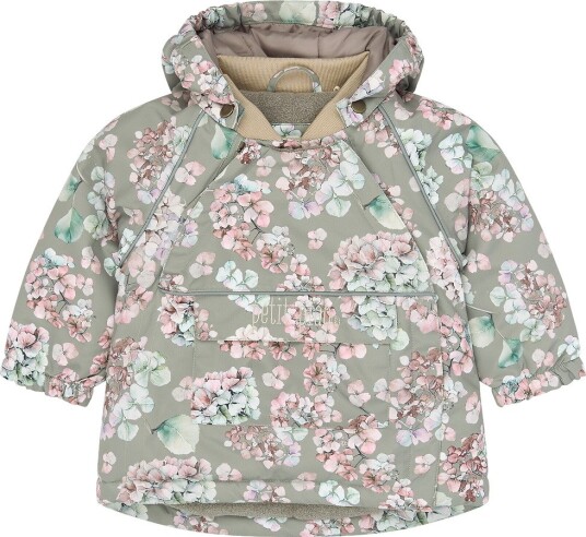 Petit Piao Vinterjakke PPDard Shadow Hortensia AOP Petit Piao 1½ år (86) Vinterjakke Armygrønn Grønn Rosa