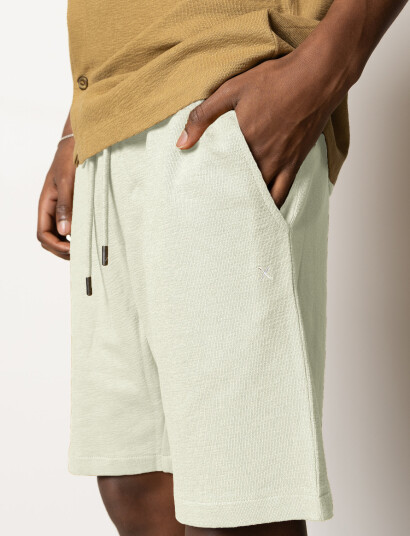 Clean Cut Copenhagen Calton Structured Shorts - Cream - XXL