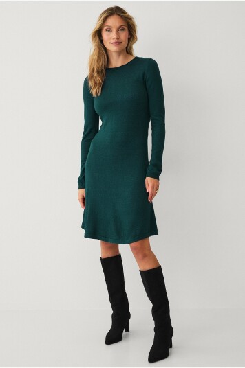 Vila Kjole viComfy A line O neck Knit Dress Blå