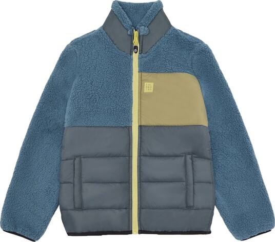 Color Kids Fleece Jacket W. Quilt Blue 104 Color Kids Fleece Jacket W. Quilt Blue 104