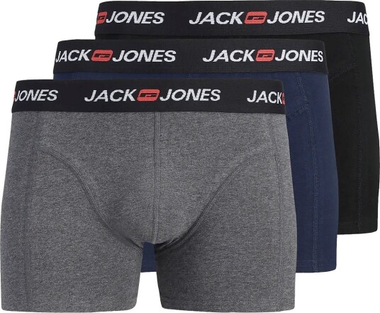 Jack & Jones Jaccorp Old Logo Trunks  3 Pack   BLACK   XL