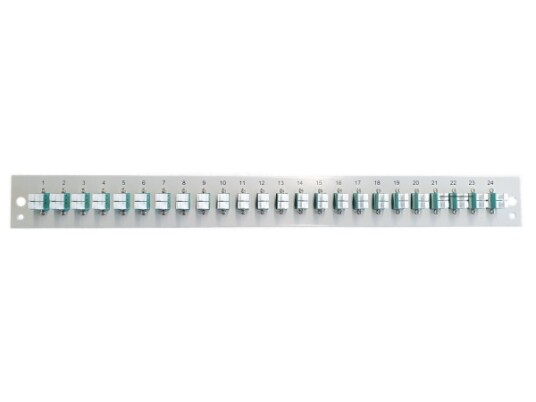 Utstyrt Frontpanel Med 24 X Lc Duplex Kobling Om3 Svart Sb Fp S 24Sc S Om3