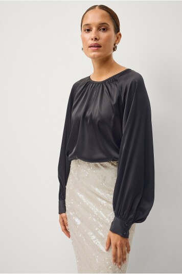 Ellos Collection Bluse Brianna Svart
