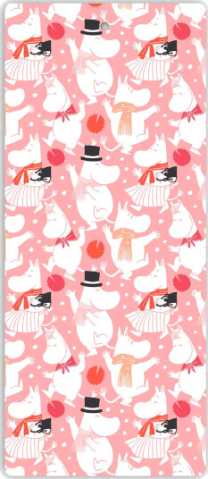 Opto Design Moomin Celebration serveringsbrikke 40x17 cm Hvit rosa