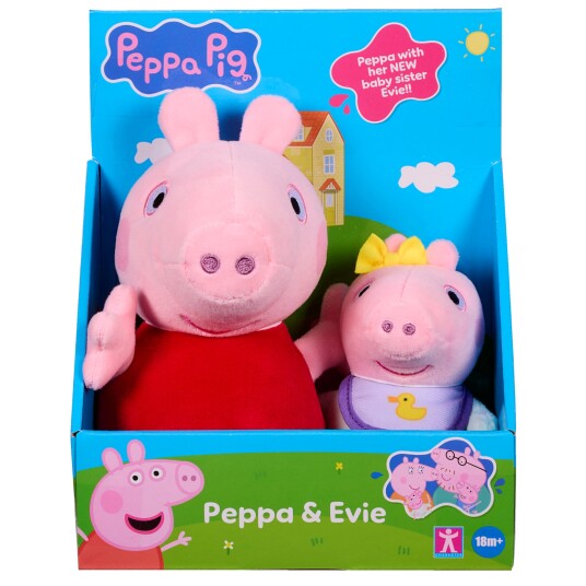 Gurli Gris Peppa Plush 2Pk - Pink - ONE SIZE
