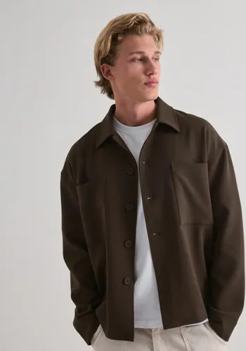 Que Sera Sera Brody Boxy Overshirt Overshirts Brun