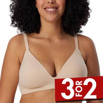 Schiesser BH Invisible Soft Bra With Underwired Bra Beige A 70 Dame