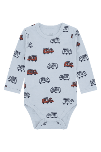 Hust & Claire Baloo Firetruck ull/bambus body - baby blue Hust & Claire Baloo Firetruck ull/bambus body - baby blue