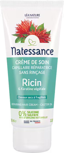 Natessance Repairing Hair Cream Castor Oil & Plant Keratin 100 ml