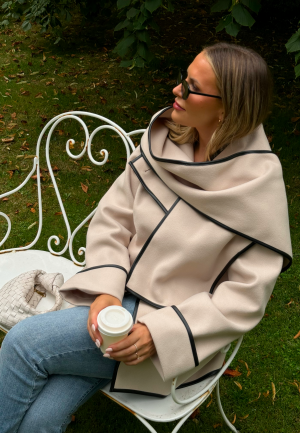 Josefin Lavold X Bubbleroom Josefin Scarf Coat Sand XS