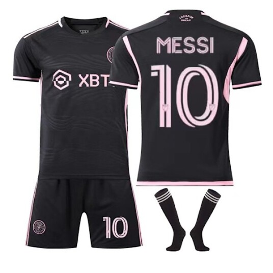 Major League Soccer Messi Nr. 10 Miami International Hjemme/Borte Fotballdraktsett for Voksne og Barn Beste Borte Drakt Away Kids 22120 130cm