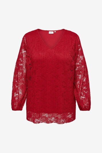 Only Carmakoma Topp carLosia 3/4 Lace Top Jrs