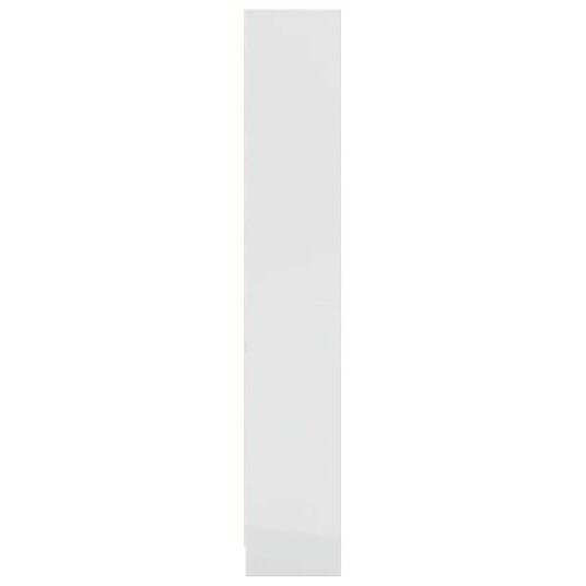 Bokhylle høyglans hvit 60x24x143 cm konstruert tre
