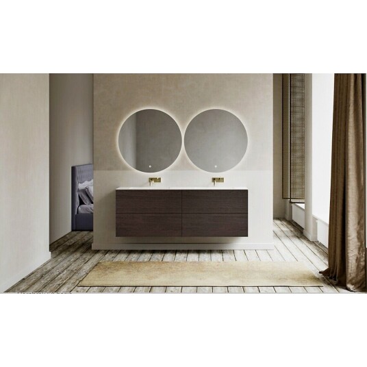 Copenhagen Bath Rungsted Servantskap 160 160x45x54,5 cm med servant Røkt Eik