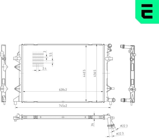 ERA 673058 Radiator motorkjøling
