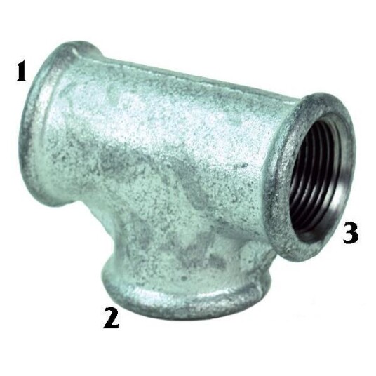 Gelia 3015156022 T-rør galv, adusert, rett G15 (1/2") Gelia 3015156022 T-rør galv, adusert, rett G15 (1/2")