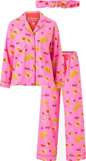 P.J. Salvage Flanell Pysjsett for Damer - Langermet - Rosa